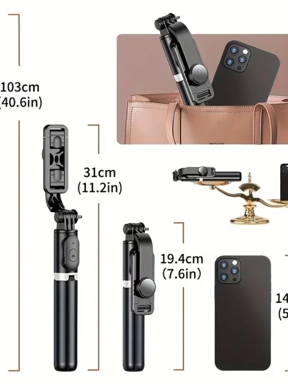 Remote Cobtrol Extendable Phone Selfie Stick